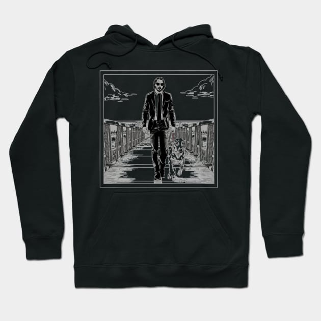 John Wick (bridge) Hoodie by Aldrvnd